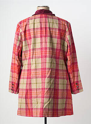 Manteau long coupe cintrée sans capuche rose SHEEGO femme