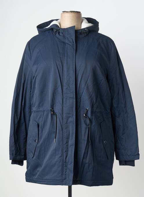 Parka manches longues a capuche bleu SHEEGO femme