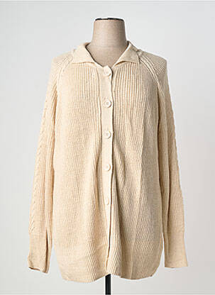 Gilet manches longues stretch beige SHEEGO femme