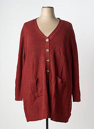 Gilet manches longues stretch rouge SHEEGO femme