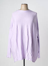 Pull stretch manches longues violet SHEEGO femme