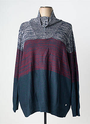 Pull stretch manches longues bleu SHEEGO femme