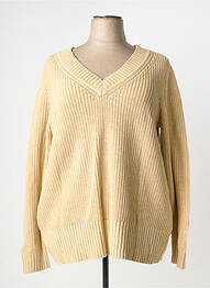 Pull stretch manches longues beige SHEEGO femme