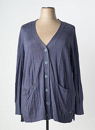 Gilet manches longues stretch bleu SHEEGO femme