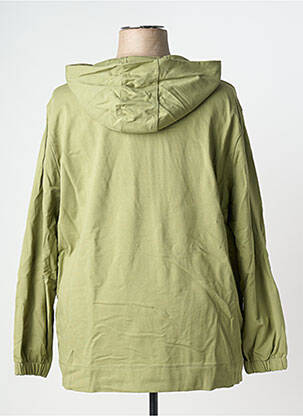 Sweat-shirt à capuche col rond manches longues vert SHEEGO femme