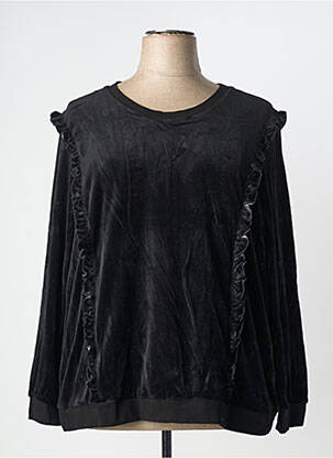 Pull stretch manches longues noir SHEEGO femme