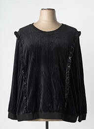 Pull stretch manches longues noir SHEEGO femme
