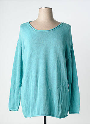 Pull stretch manches longues bleu SHEEGO femme