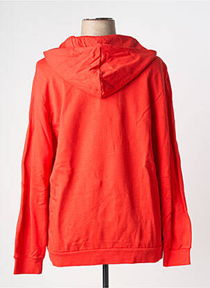 Sweat-shirt à capuche stretch manches longues rouge SHEEGO femme