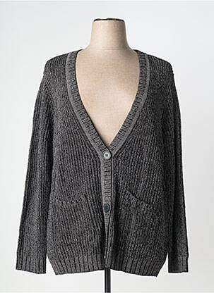 Gilet manches longues resserrée sur le bas noir SHEEGO femme