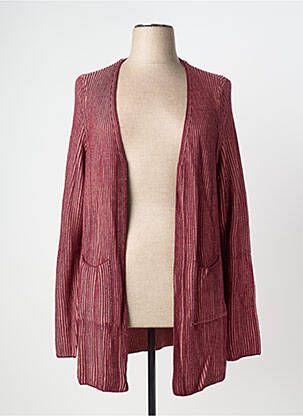 Gilet manches longues rose SHEEGO femme