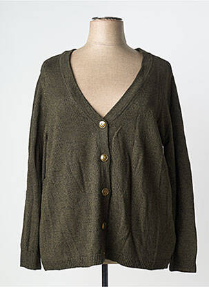 Gilet manches longues vert SHEEGO femme