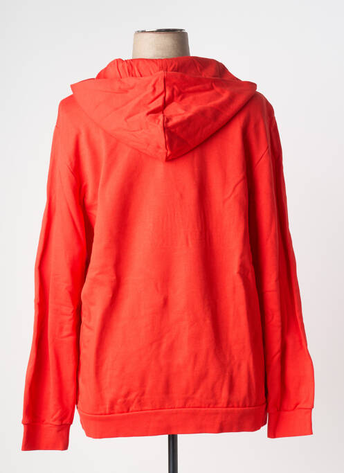 Sweat-shirt à capuche stretch manches longues rouge SHEEGO femme