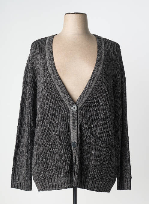 Gilet manches longues resserrée sur le bas noir SHEEGO femme