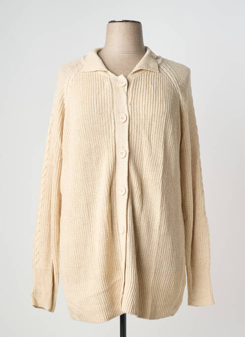 Gilet manches longues beige SHEEGO femme