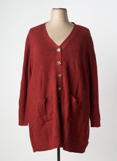 Gilet manches longues rouge SHEEGO femme