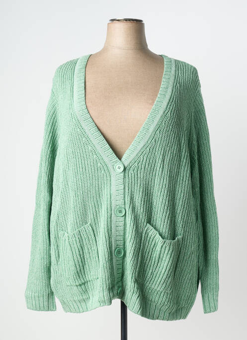 Gilet manches longues vert SHEEGO femme