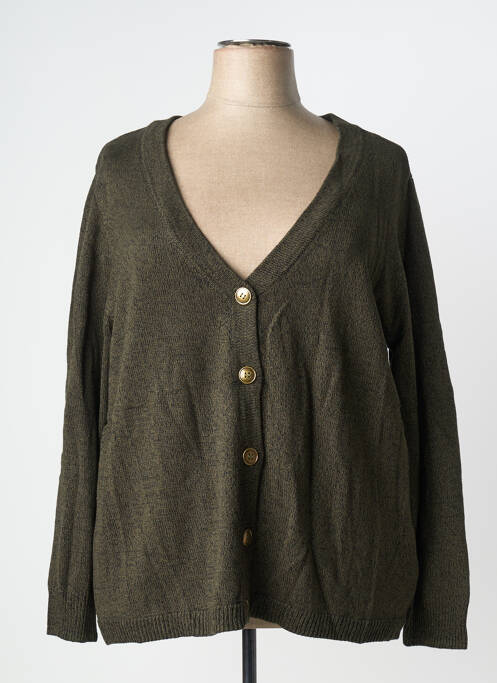 Gilet manches longues vert SHEEGO femme