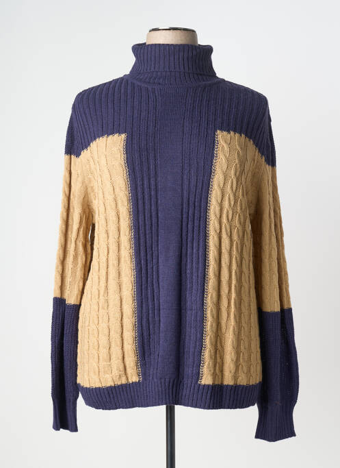 Pull col roulé bleu SHEEGO femme