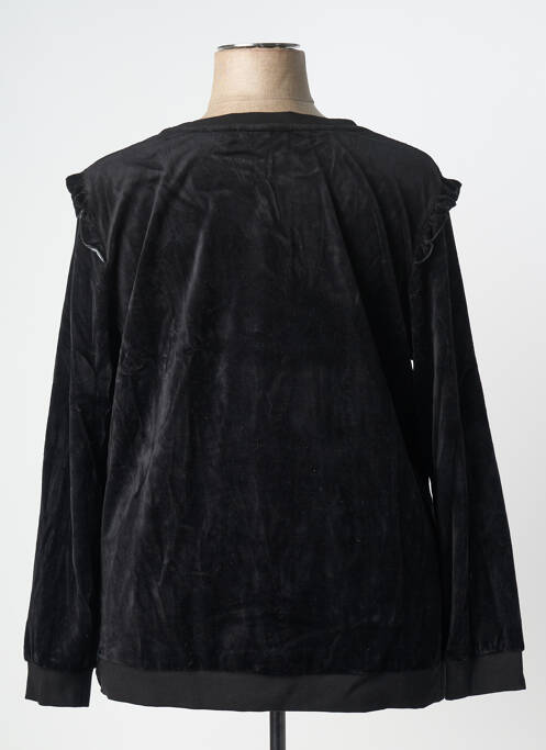 Pull stretch manches longues noir SHEEGO femme