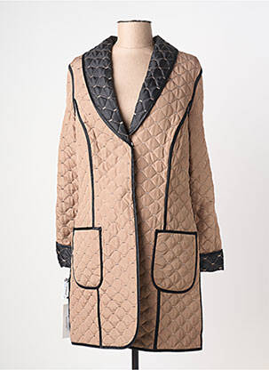 Manteau long coupe cintrée sans capuche marron GREGORY PAT femme