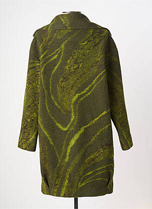 Manteau long coupe droite sans capuche vert CIVAS femme