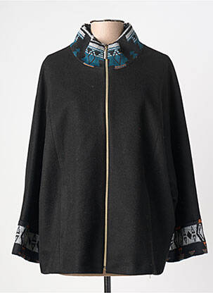 Manteau court coupe droite sans capuche noir TINTA femme