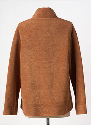 Manteau court coupe droite sans capuche marron KALISSON femme