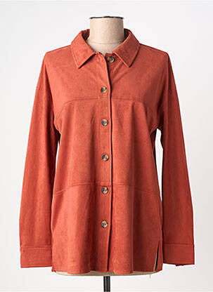 Chemisier coupe droite manches longues orange BARBARA LEBEK femme