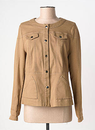 Veste casual col rond marron FRANK WALDER femme