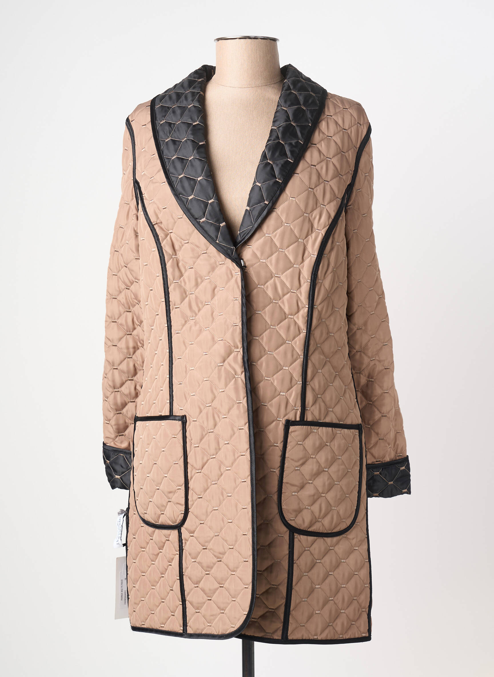 Manteau long coupe cintrée sans capuche marron GREGORY PAT femme