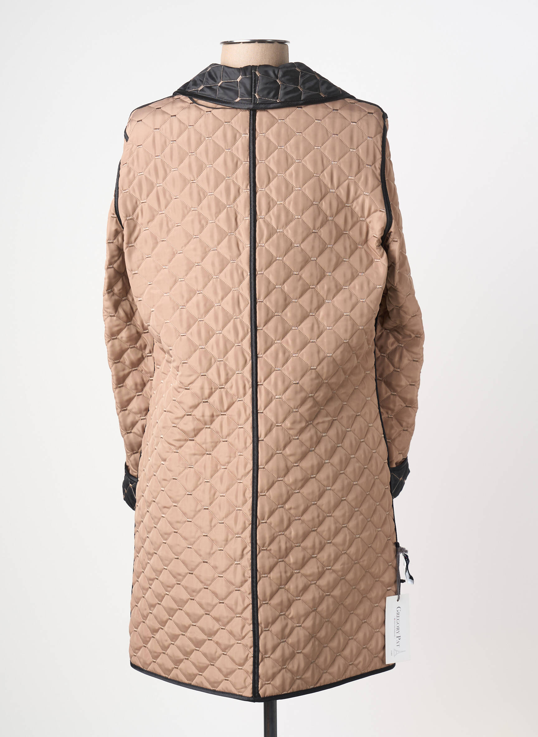 Manteau long coupe cintrée sans capuche marron GREGORY PAT femme