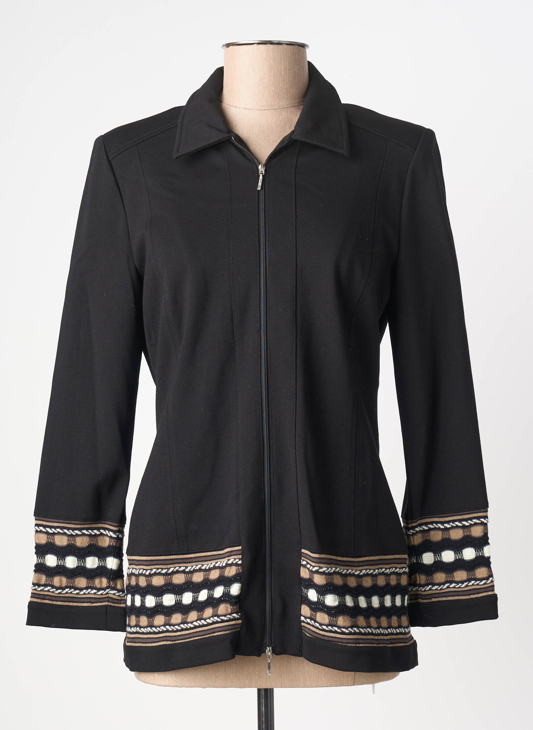 Veste casual col chemisier noir FRANCOISE F femme