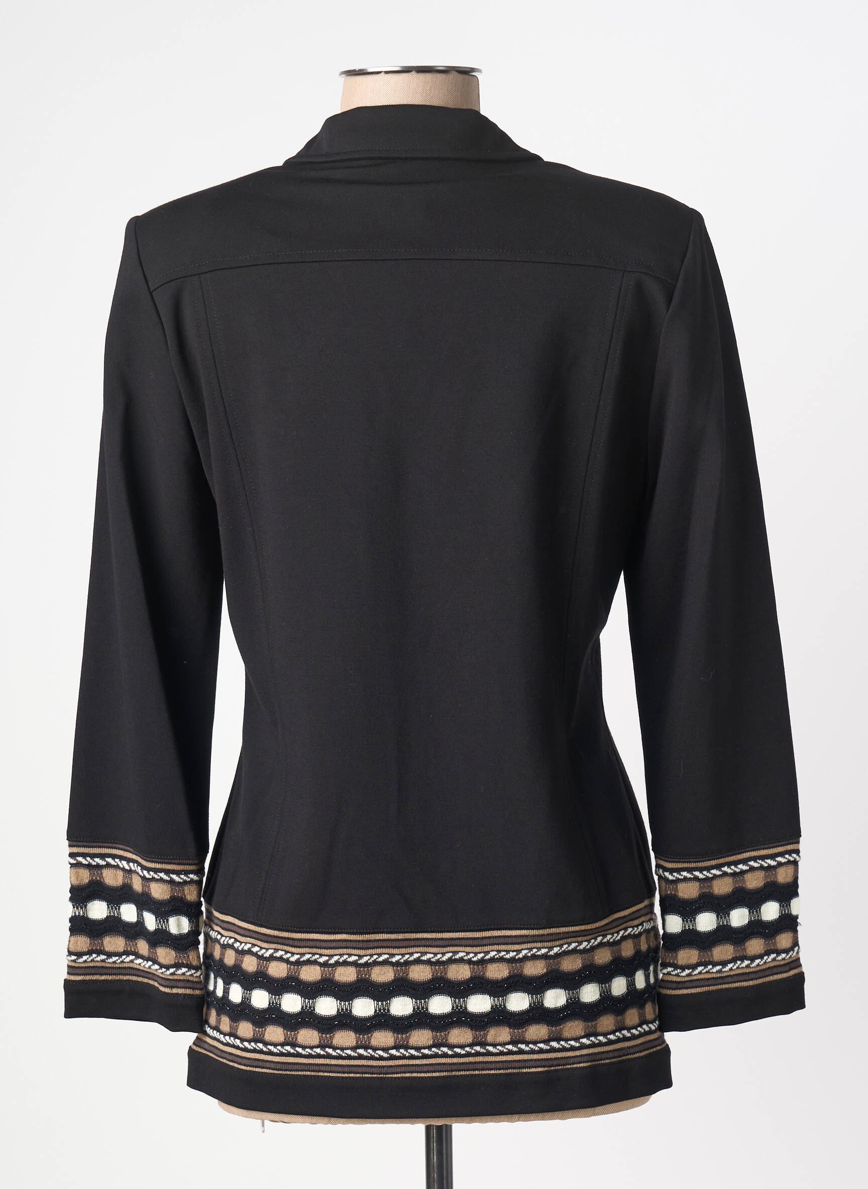 Veste casual col chemisier noir FRANCOISE F femme