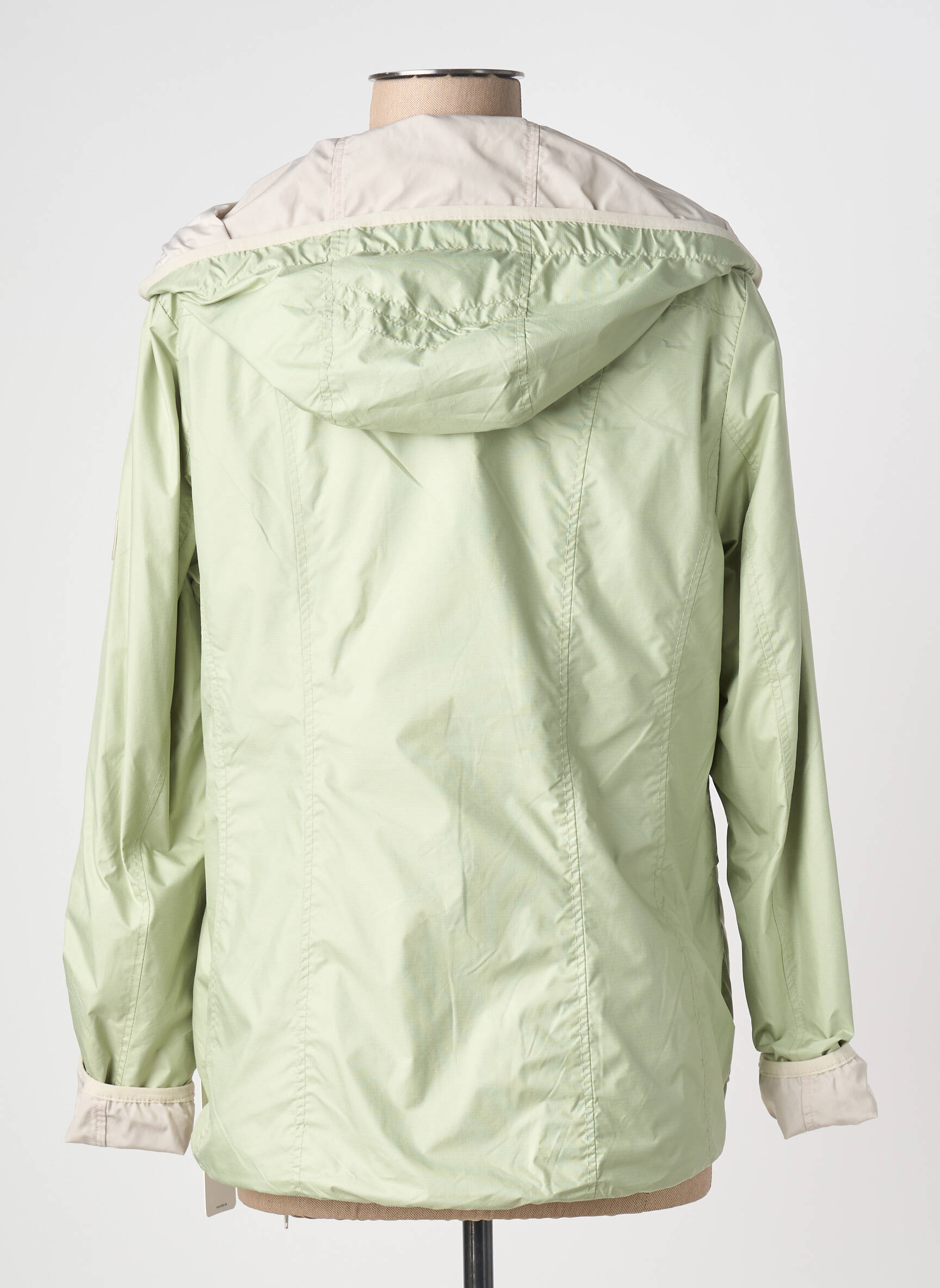 Coupe-vent manches longues a capuche vert BARBARA LEBEK femme