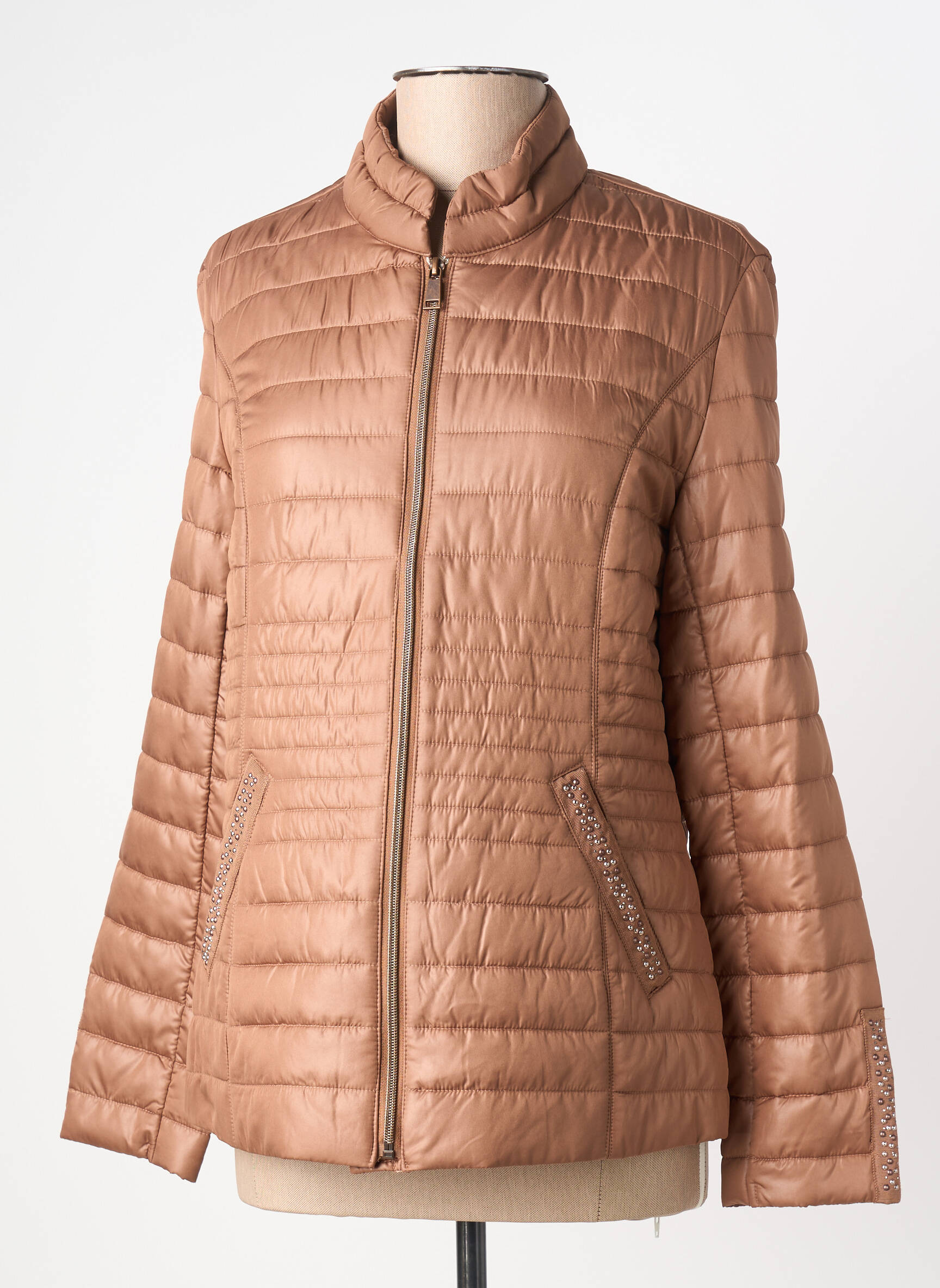 Doudoune poches sans capuche marron THOMAS RABE femme