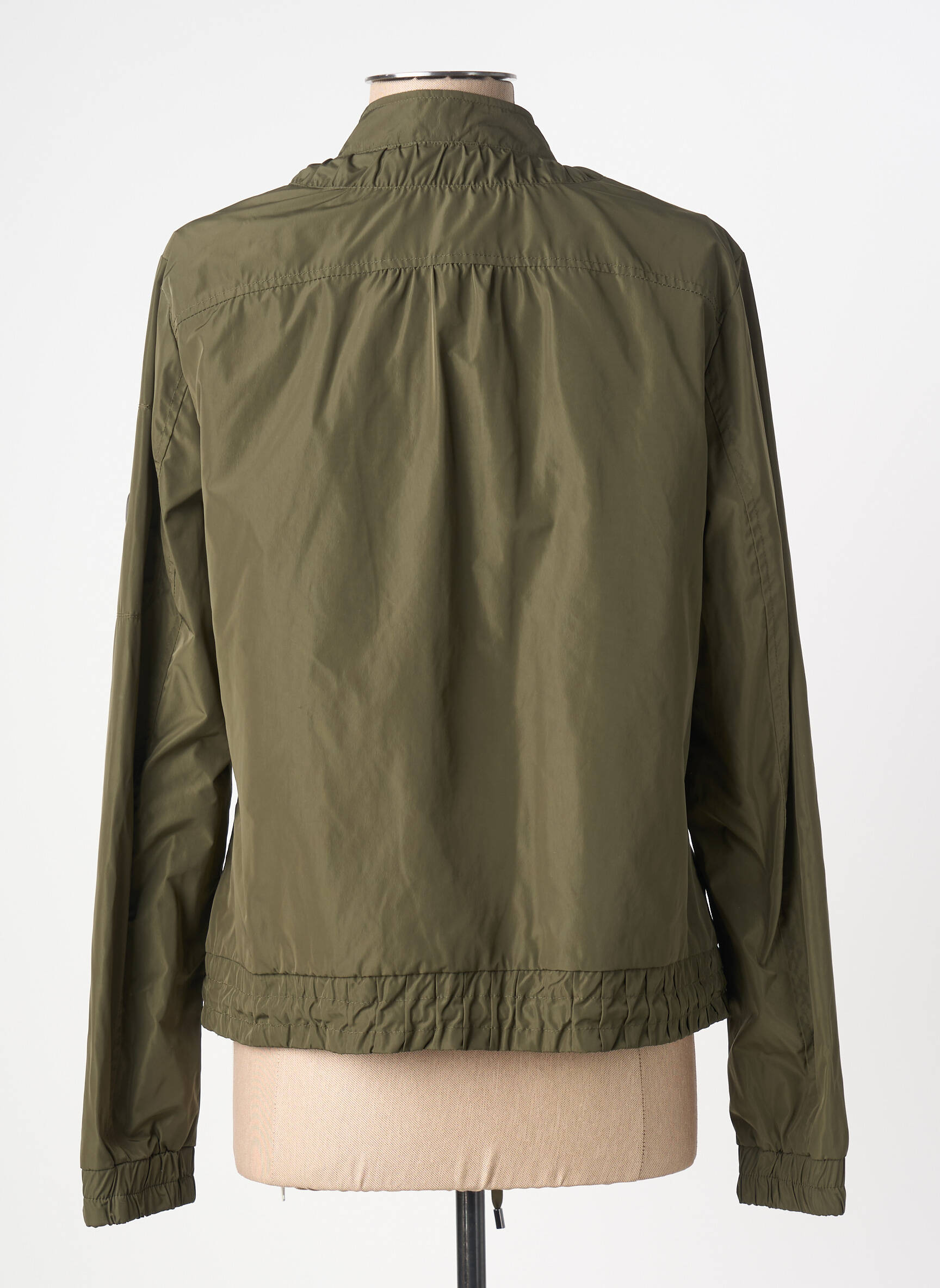 Veste casual col rond vert BARBARA LEBEK femme