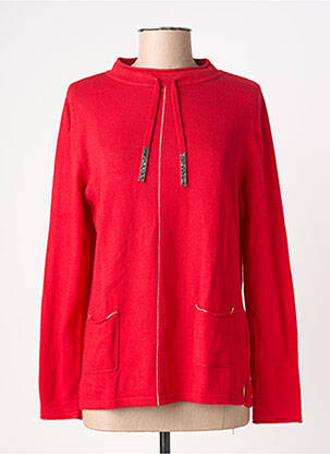 Pull coupe cintrée manches longues rouge RABE femme
