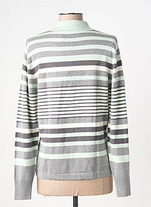 Polo imprimé rayures manches longues gris RABE femme