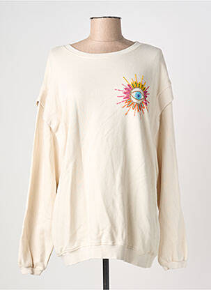 Sweat-shirt stretch manches longues beige GOLD & SILVER femme