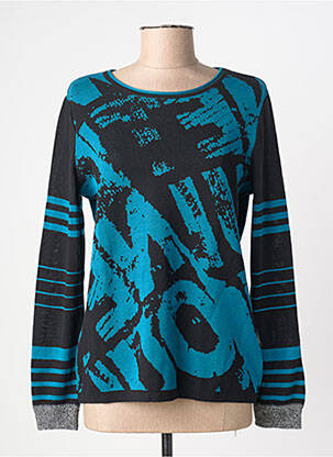 Top stretch manches longues bleu CAPUCCINO femme