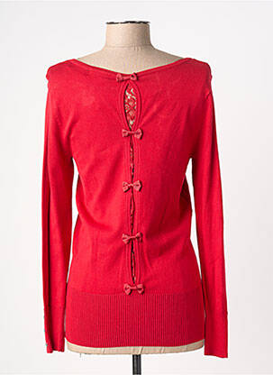 Pull coupe cintrée manches longues rouge MARBLE femme