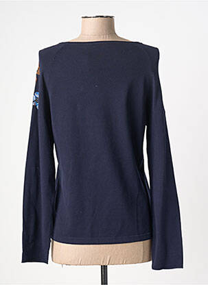 Pull coupe cintrée manches longues bleu RABE femme