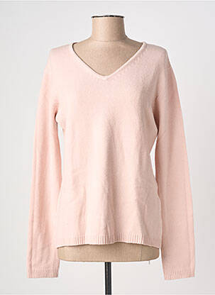 Pull coupe cintrée manches longues rose COULEURS DU TEMPS femme