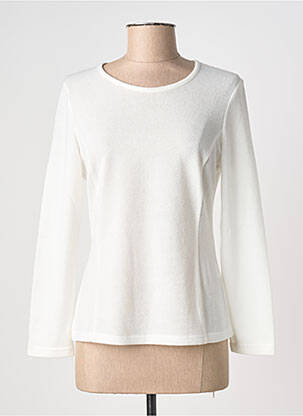 Pull coupe cintrée manches longues blanc GUY DUBOUIS femme