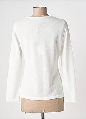 Pull coupe cintrée manches longues blanc GUY DUBOUIS femme