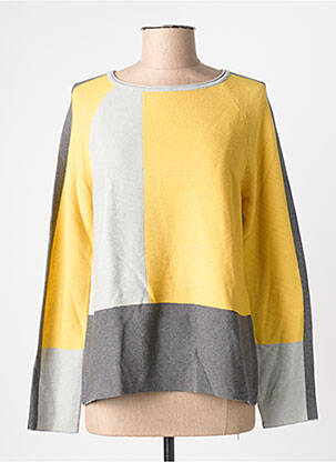 Pull coupe cintrée manches longues jaune THOMAS RABE femme