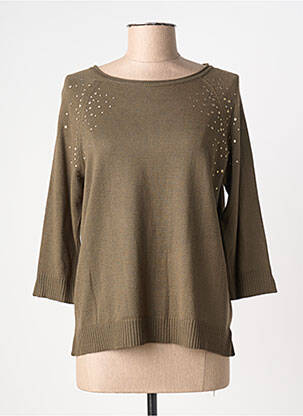 Pull coupe cintrée manches longues vert BETTY BARCLAY femme