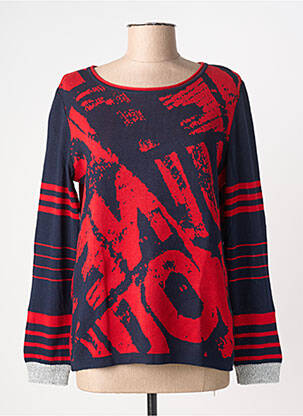 Pull coupe cintrée manches longues bleu CAPUCCINO femme
