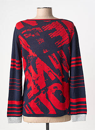 Pull coupe cintrée manches longues bleu CAPUCCINO femme